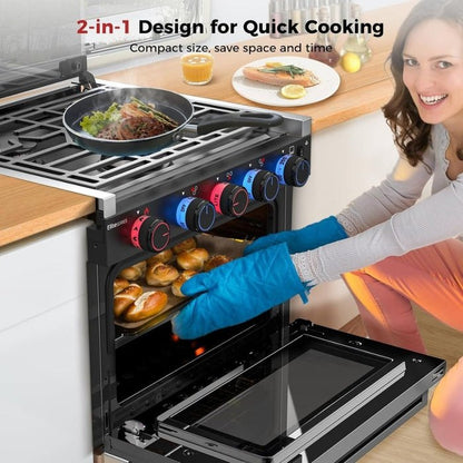 CAMPLUX 2-in-1 RV Propane Oven Stove