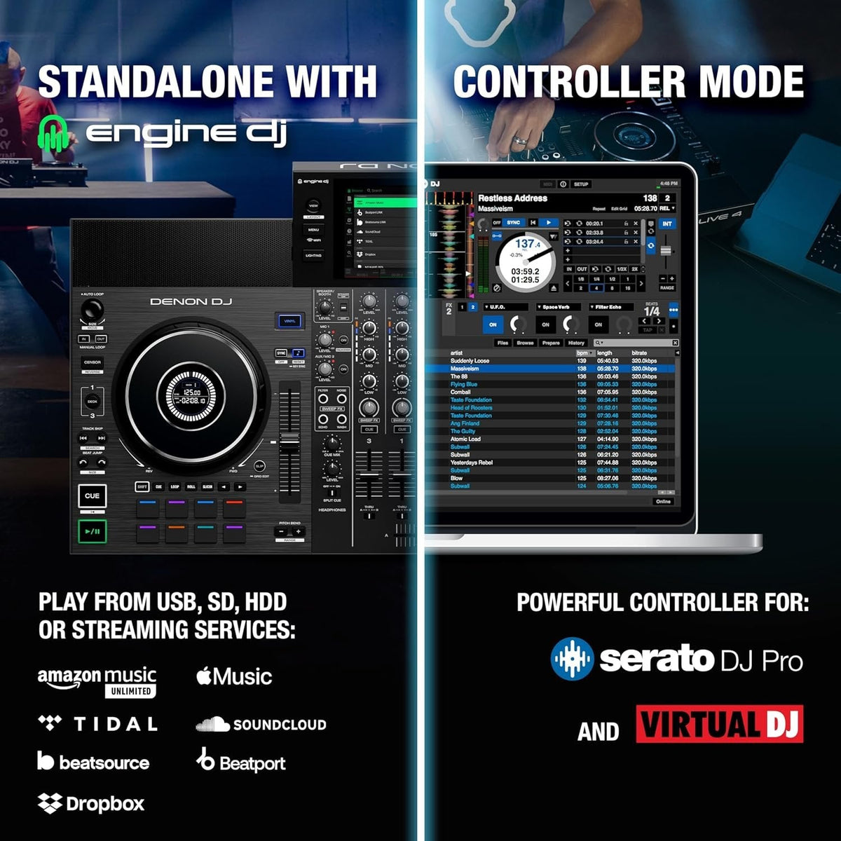 Denon DJ SC LIVE 4 4-Deck Standalone DJ