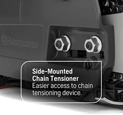 Husqvarna 460 Rancher Gas Powered Chainsaw, 60.3-cc 3.6-HP, 2-Cycle X-Torq Engine, 24 Inch Chainsaw with Automatic Adjustable Oil Pump, For Wood Cutting, Tree Trimming and Land Clearing